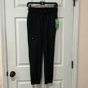 Black jogger scrub pants